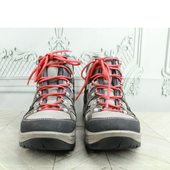 LL Bean Gray Leather Lace Up Gore-Tex Vibram Sole Hiking Boots Size 11.5 M - Picture 9 of 10